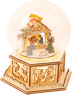Preview: Light-Up Manger Snow Globe with Music Box