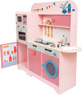 Pinke Spielküche aus Holz für Kinder