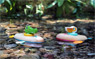 Wasserspielzeug Aufzieh-Kanu Pelikan