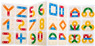 Lernspiel Steckpuzzle Buchstaben und Zahlen