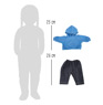 Vorschau: Puppenkleidung Kapuzenpullover und Hose