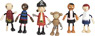 Piraten Biegefiguren aus Holz für Kinder