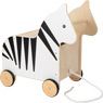 Zebra-Kiste aus Holz mit Rollen für Kinder