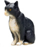 Vorschau: Animal Planet Katze sitzend Schwarz-Weiß