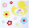 Gel-sticker motifs - duck with flowers, set of 3
