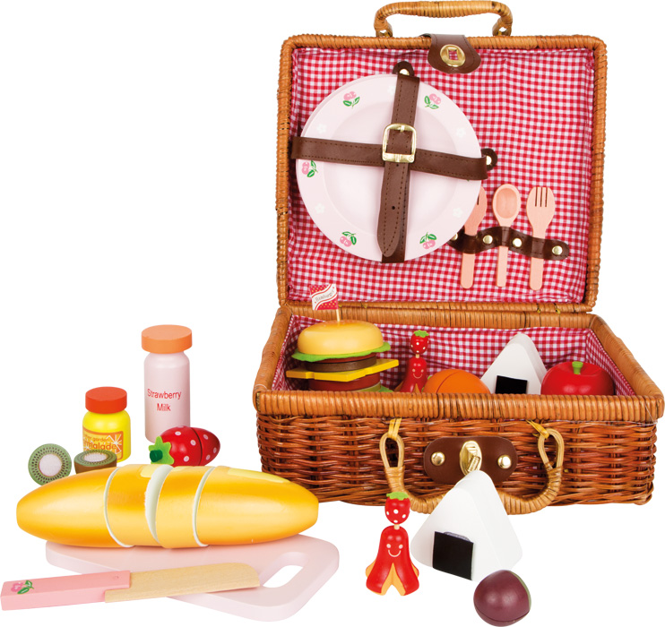 Cesta de picnic desayuno para niños 27 piezas para jugar 